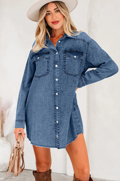 Takina Raw Hem Loose Shirt