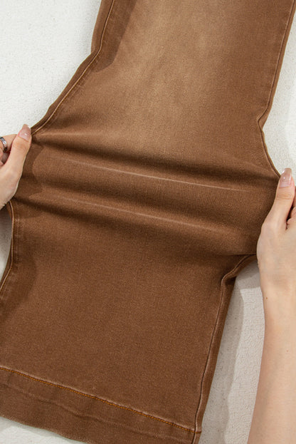 Courtney Cropped High Rise Wide Leg Jeans