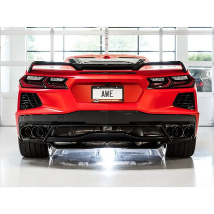 AWE Tuning 2020+ Chevrolet Corvette (C8) Track Edition Exhaust - Quad Diamond Black Tips NP Motorsports