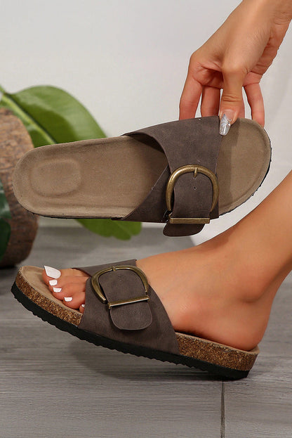 Tilly Buckle Thick Sole Slippers