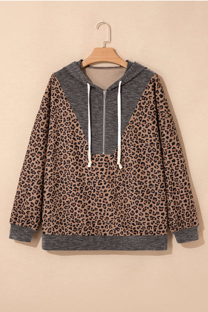 April Collar Zip Hooded Pullover