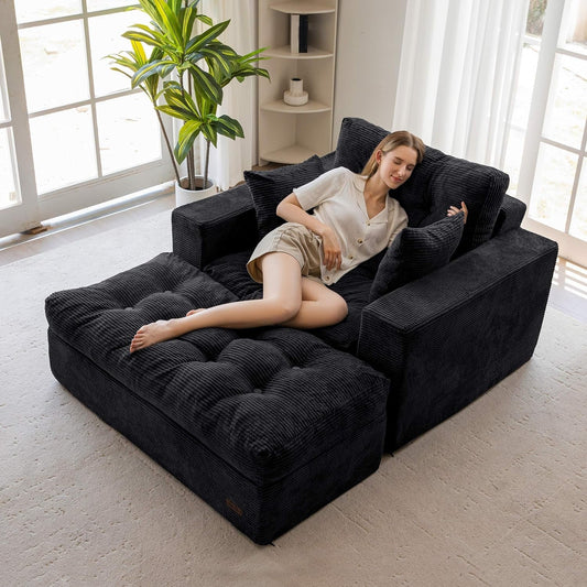 Black Luxurious Modular Sectional Sofa With Chaise ShipItFurniture