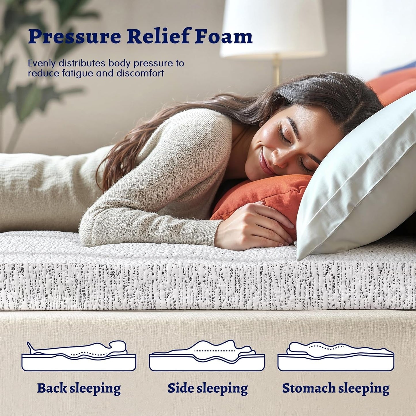 Cooling Memory Foam Mattress Topper for Comfortable Sleep