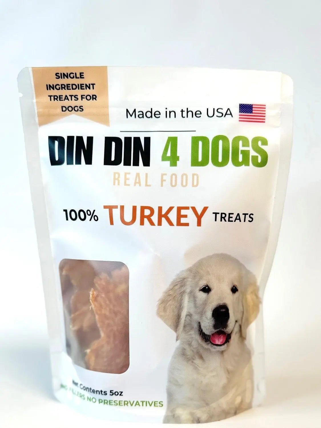 100% Turkey Dog Treats, 5 Ounce Bag, Single Ingredient, High Protein - Get it from Bo