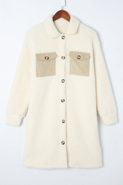 Olivia Single Breasted Teddy Coat