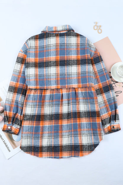 Elizabeth Plaid Down Ruffled Shirt