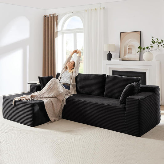 104 Inch L Shape Modular Sectional Couch with Chaise ShipItFurniture