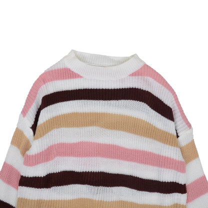Striped Bell Sleeve Light Sweater
