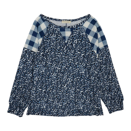 Two Tone Mixed Print Sweater