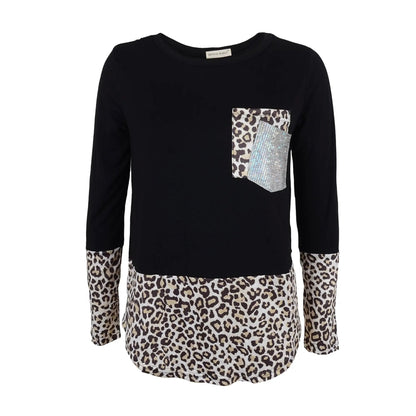 Two Tone Mixed Print Sweater