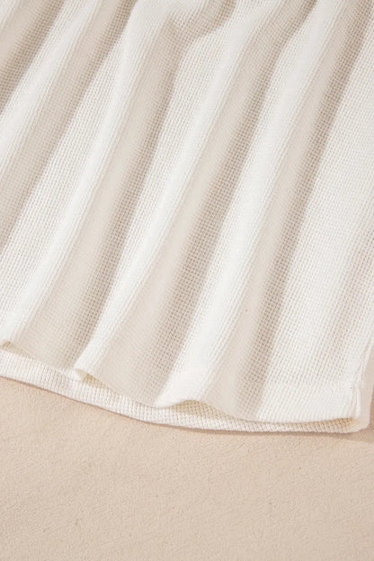 Teresa Color Waffle Half Long Sleeve Top