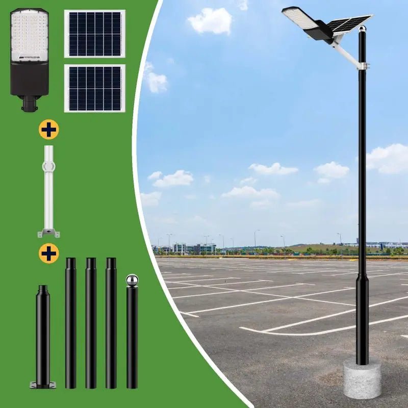 1200W Solar Street Light with Pole - 30,000 Lumens - Get it from Bo