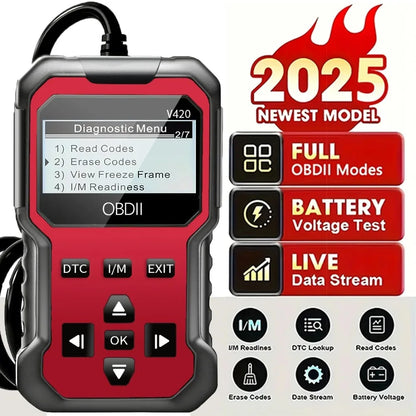 Car OBDII Scanner Diagnostic Tool Code Reader Engine Fault Code
