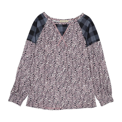 Two Tone Mixed Print Sweater