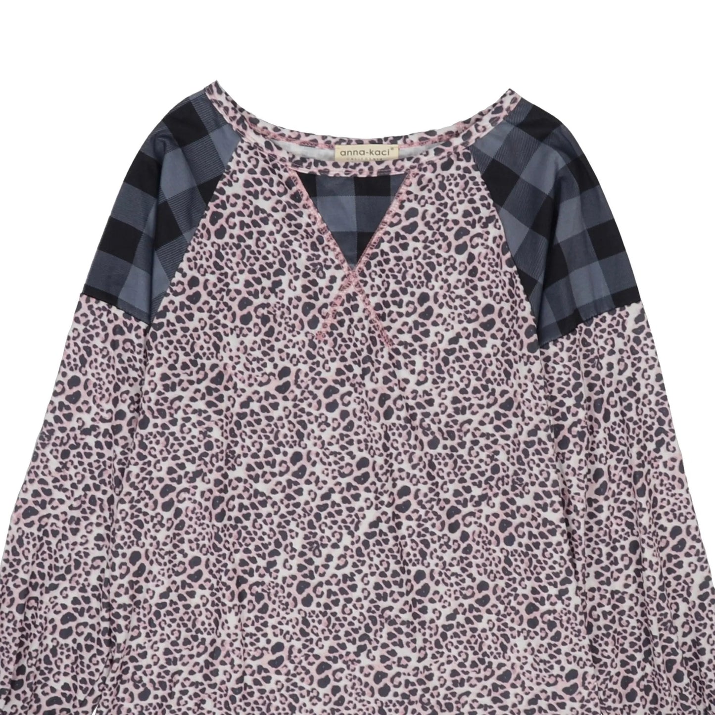 Two Tone Mixed Print Sweater