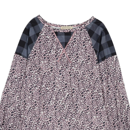 Two Tone Mixed Print Sweater