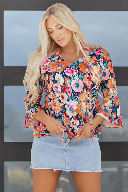 Verakina Flare Sleeve Tied Blouse