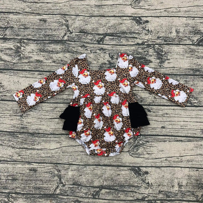 Leopard Santa ruffle romper - Get it from Bo