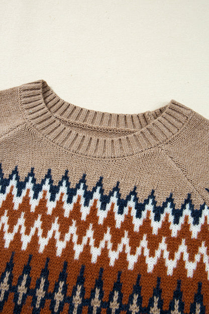 Eva Aztec Crew Neck Sweater
