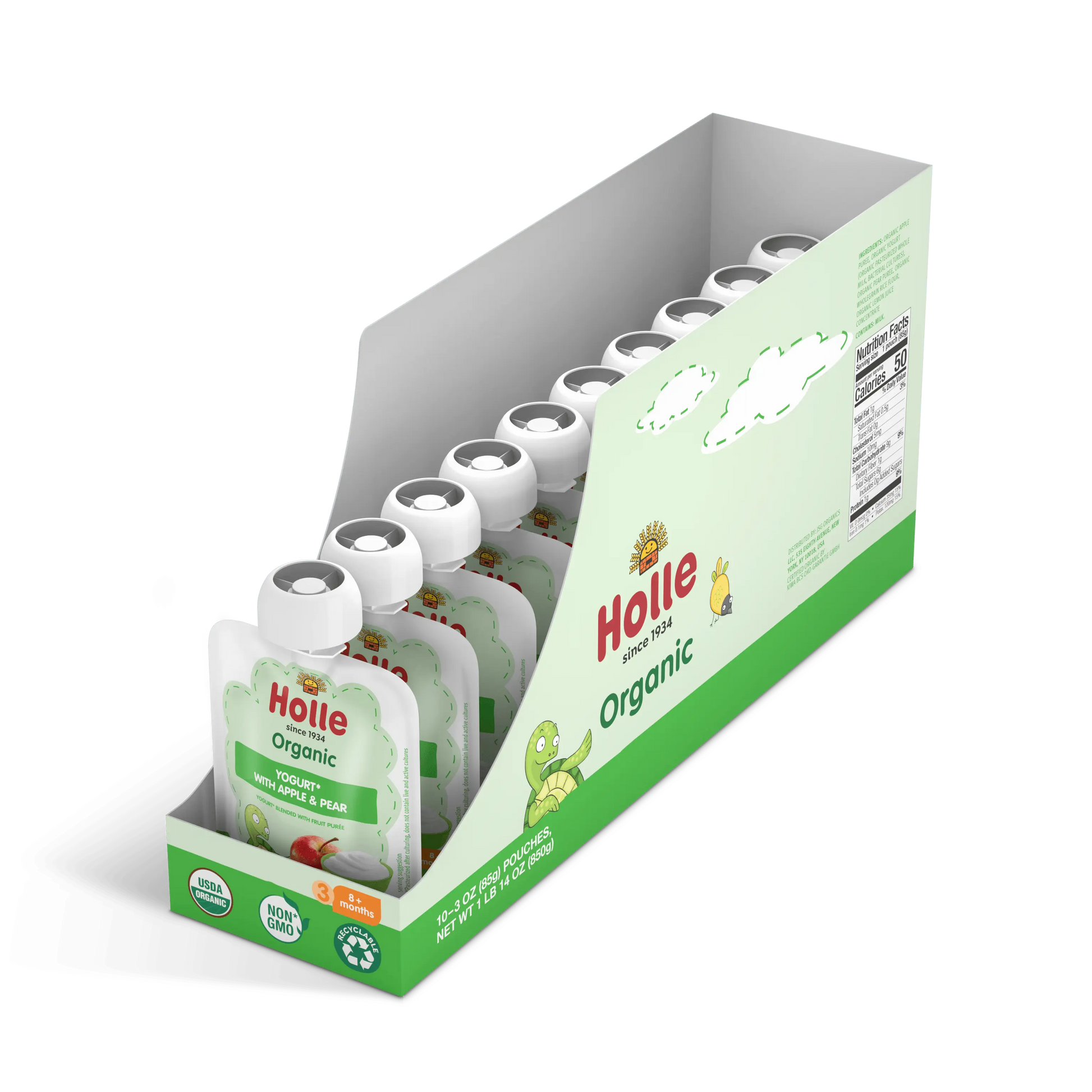 Holle Organic Yogurt Pouches - Apple & Pear Holle USA