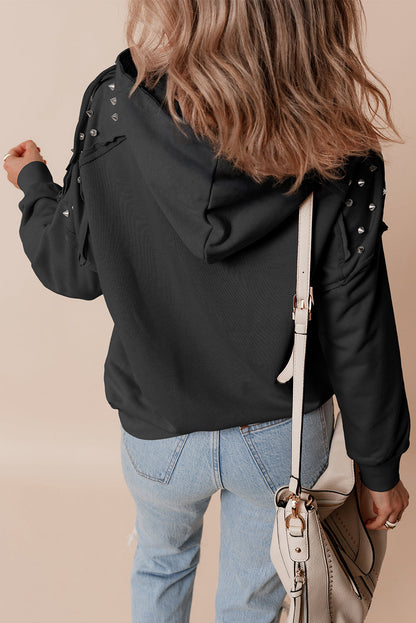 Sofia Stud Raglan Sleeve Hoodie