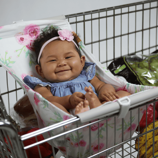 Baby Shopping Cart Hammock | Full Bloom Watercolor Floral Print Binxy Baby