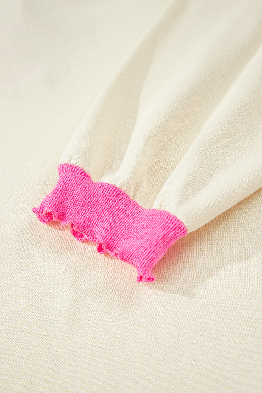 Pink Stripe Contrast Polo Collar Drop Shoulder Patchwork Plus Size Pullover