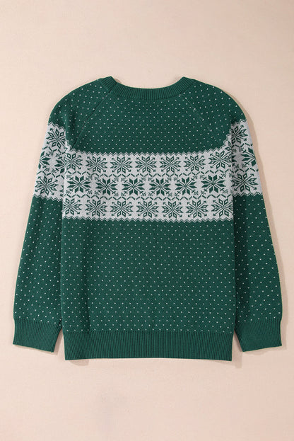 Abigail Pattern Drop Shoulder Sweater