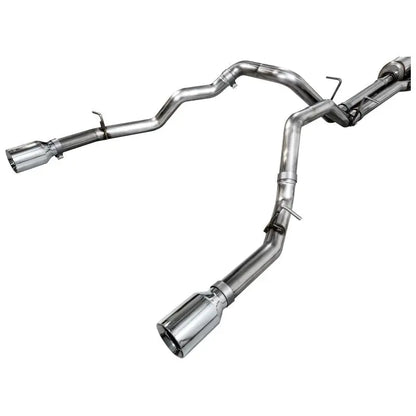 AWE 25+ RAM 1500 3.0TT 0FG Catback Touring Exhaust - Chrome Silver Tips NP Motorsports