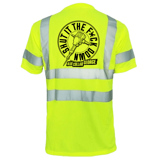 Blue Collar George Shut It - Reflective Safety T-Shirt Armed American Supply