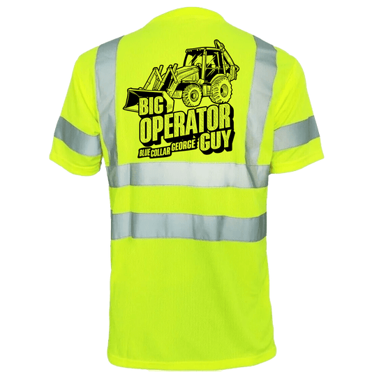 Blue Collar George Big Operator - Reflective Safety T-Shirt Armed American Supply