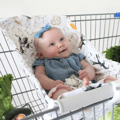 Baby Shopping Cart Hammock | Coming Up Roses Beautiful Floral Print Binxy Baby