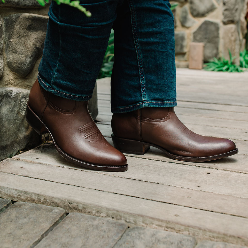 Cowboy Dress Boots | Mens Classic Round-Toe Boots (H7001-Brown) Soto Boots