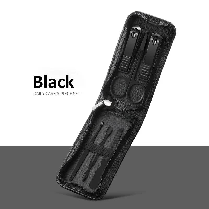 6-9 Pcs Manicure Set with Leather Case Professional