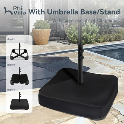 15Ft Large Patio Umbrellas with Base Included, Outdoor Double-Sided Rectangle Market Umbrella with Crank Handle, for Poolside Lawn Garden, Beige - Get it from Bo