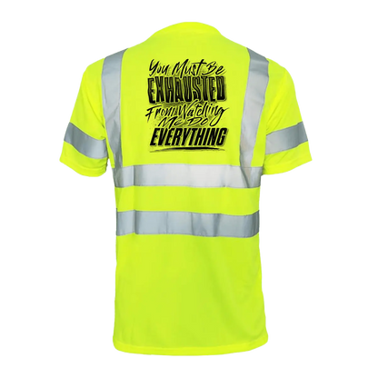 Exhausted - Reflective Safety T-Shirt Armed American Supply