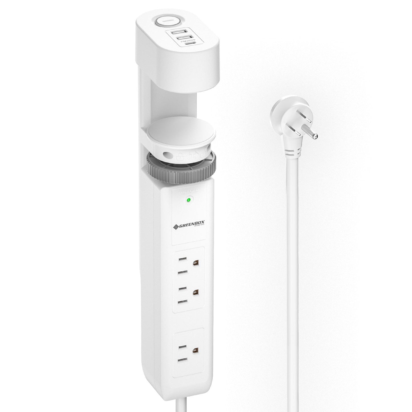 CRST Desk Clamp Surge Protector Power Strip with USB-C Port 6FT Extension Cord Flat Plug 1020J Protection Fits Tables Up to 2 Inches 36 Months Warranty - Get it from Bo