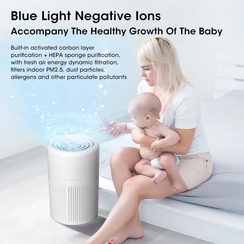 Mini Desktop Air Purifier Portable Air Purifier Household Air Cleaner