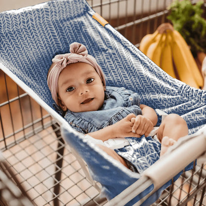 Baby Shopping Cart Hammock | Blue Little Arrow Design Binxy Baby