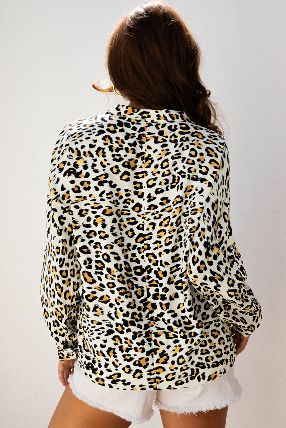 Laurel Leopard V Neck Blouse