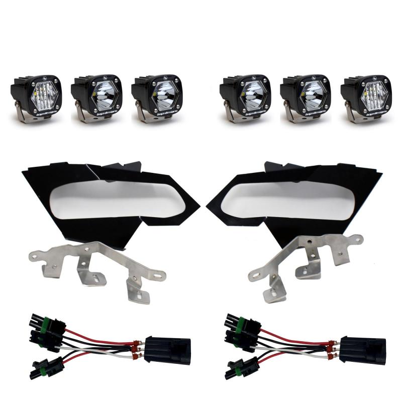 Baja Designs Can-Am X3 Headlight Kit S1 Spot W/C Headlight Kit Dunes 2 Dezert SXS