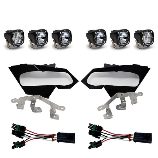 Baja Designs Can-Am X3 Headlight Kit S1 Spot W/C Headlight Kit Dunes 2 Dezert SXS