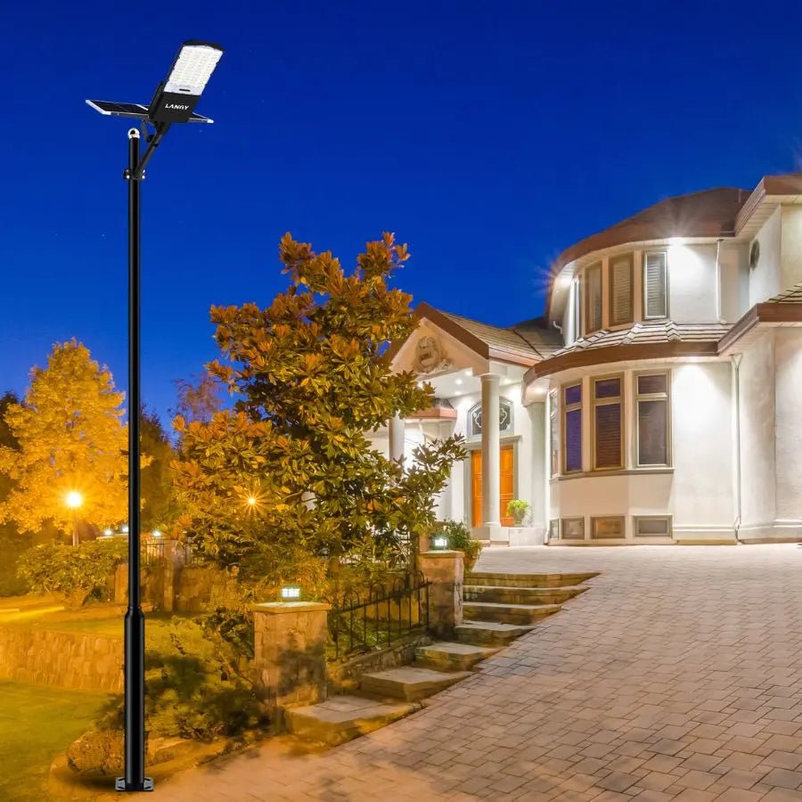 1800W Solar Street Light with 20ft /16ft Pole - Get it from Bo