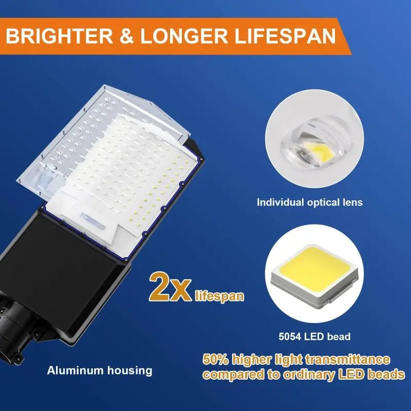 1800W Solar Street Light with 20ft /16ft Pole - Get it from Bo