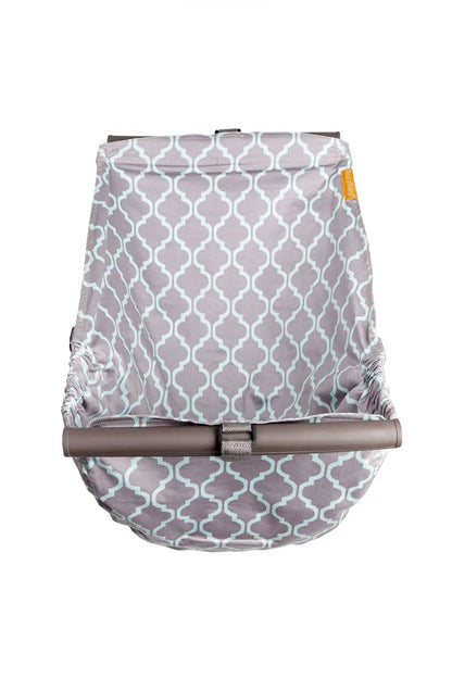 Baby Shopping Cart Hammock | Gray/Aqua Binxy Baby