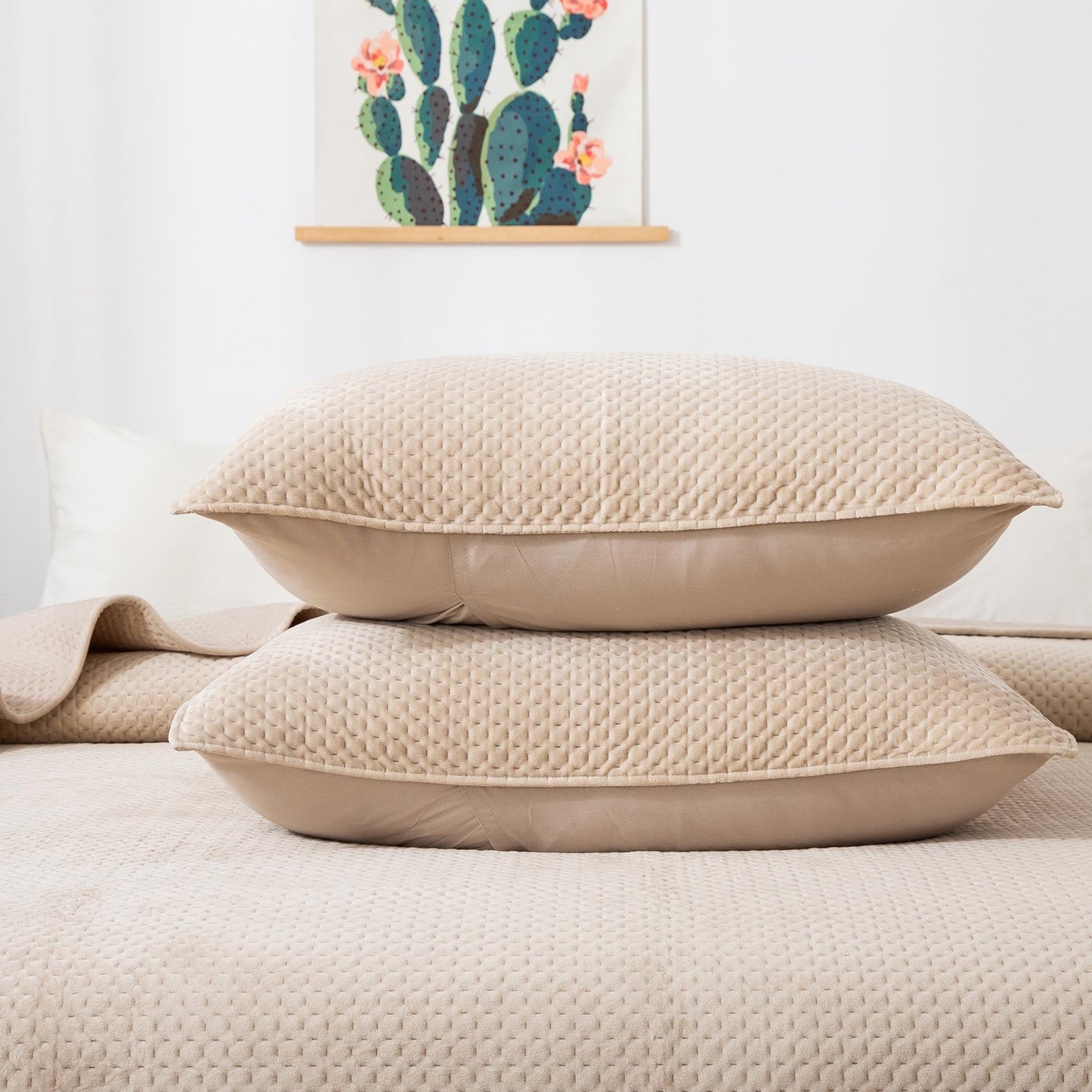 Kasentex Ultra Soft Plush Poly-Velvet Quilt Set, Queen, King, Room Decor, Graduation Gifts, Fathers Day Gift