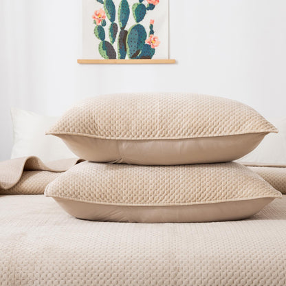 Kasentex All Season Cozy Velvet Quilt Set with Shams, Queen, King, Room Decor, Graduation Gifts Kasentex