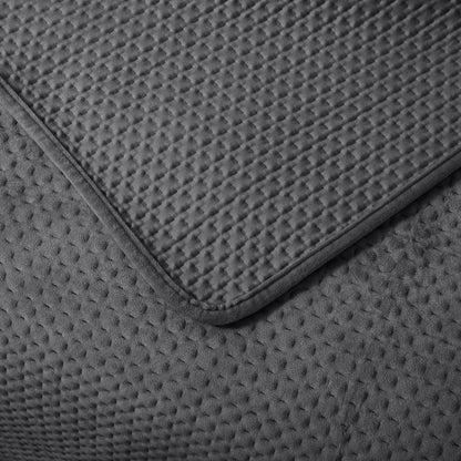 Kasentex Ultra Soft Plush Poly-Velvet Quilt Set, Queen, King, Room Decor, Graduation Gifts, Fathers Day Gift