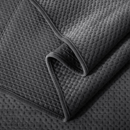 Kasentex All Season Cozy Velvet Quilt Set with Shams, Queen, King, Room Decor, Graduation Gifts Kasentex