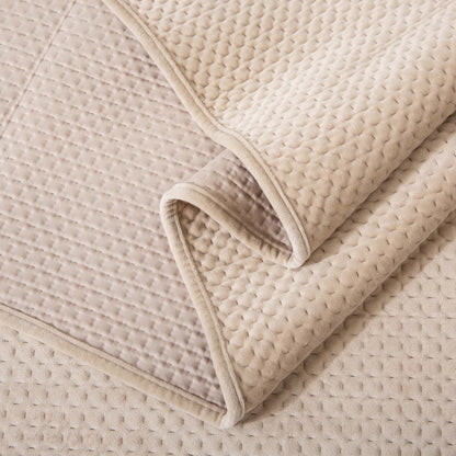 Kasentex All Season Cozy Velvet Quilt Set with Shams, Queen, King, Room Decor, Graduation Gifts Kasentex